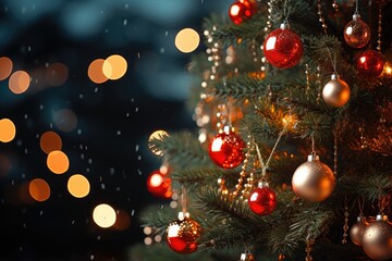 Fototapeta na wymiar christmas tree decorations - Christmas Backgrounds