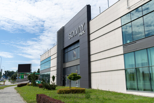 Solvay Park Krak&oacute;w shopping mall on Zakopiańska street in Cracow on August 12, 2023 in Krakow, Poland.
