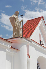 Monk sculpture in Camaldolese Wigry monastery