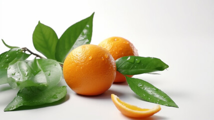 orange on a white background. Generative AI