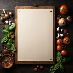 vegan template menu empty blank restaurant photo