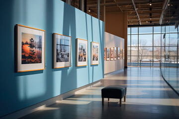 Scene from an exhibition with photographs that encapsulate a spectrum of feelings