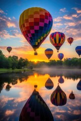 Festival of Colorful Hot Air Balloons

