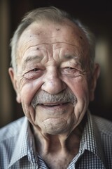 portrait of a happy senior man smiling at the camera