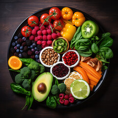 fruits and vegetables on the table
