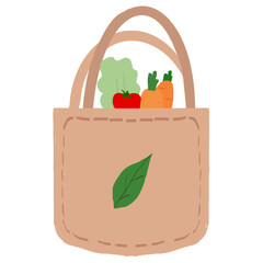 shopping bag full of vegetables