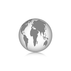 realistic earth planet icon from different angles. Vector illustration