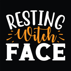Resting Witch Face,  New Halloween SVG Design Vector File.