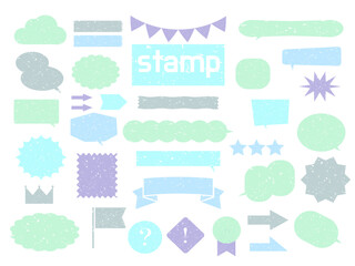 スタンプみたいなフキダシあしらい素材SET