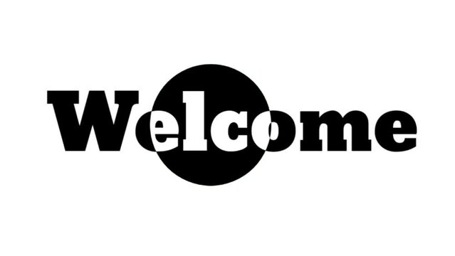 Welcome animation in second lens style isolated on white background, perfect for social media, celebrations and more