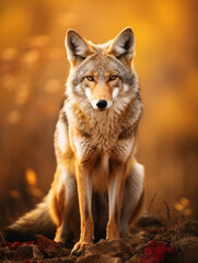 Obraz premium Coyote in its Natural Habitat, Wildlife Photography, Generative AI