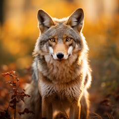 Obraz premium Coyote in its Natural Habitat, Wildlife Photography, Generative AI