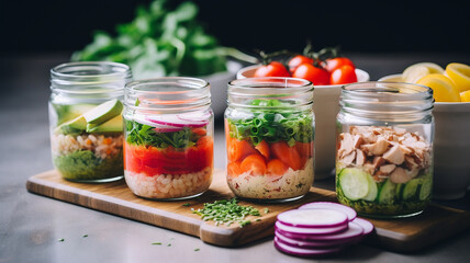 Delicious Homemade Vegetable Preserves in Jars