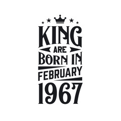 Obraz premium King are born in February 1967. Born in February 1967 Retro Vintage Birthday