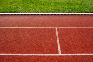 Un couloir de piste d'athlétisme
