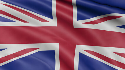united kingdom 3d waving flag
