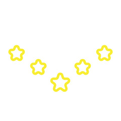 Five stars outline, Stars rating, Stars icon element