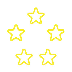 Five stars outline, Stars rating, Stars icon element