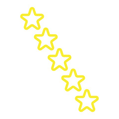 Five stars outline, Stars rating, Stars icon element