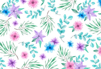 Rolgordijnen seamless floral pattern  © Vector29
