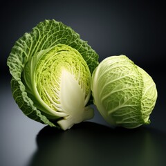 Obraz premium Cabbage Cut in Half
