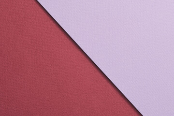 Fototapeta premium Rough kraft paper background, paper texture lilac red burgundy colors. Mockup with copy space for text.