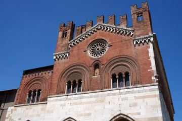 Fototapeta na wymiar Piacenza: medieval palace known as 