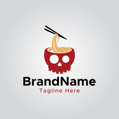 Ramen Dead logo design icon element vector