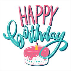 Stylish , fashionable  and awesome birthday quotes typography  illustrator