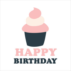 Stylish , fashionable  and awesome birthday quotes typography  illustrator