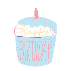 Stylish , fashionable  and awesome birthday quotes typography  illustrator