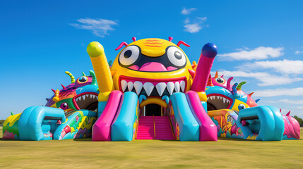 Obraz na płótnie Canvas Giant Inflatable Obstacle