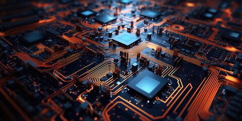 Fototapeta premium New age of electronical performance. Generative AI.