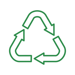 Recycling icon. An arrow that revolves endlessly Reuse concept Recycled for better environment. isolate on white background