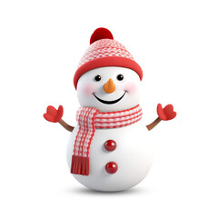 Cute 3D snow man character