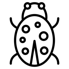 Obraz premium Autumn, Bug, Fall, Animal, Insect, Ladybug, Spring Icon, Line style icon vector illustration, Suitable for website, mobile app, print, presentation, infographic and any other project.
