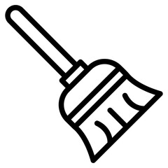  Autumn, Broom, Fall, Season, Thanksgiving, cleaning, cleart Icon, Line style icon vector illustration, Suitable for website, mobile app, print, presentation, infographic and any other project.