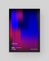 Naklejka premium Abstract Posters Design. Vertical A4 format. Modern placard. Strict and discreet brochure. Stretched pixels effect, colorful stripes, speed gradient.
