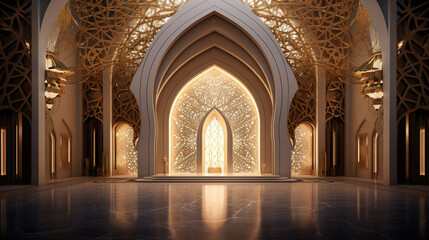 Modern Mosque with Elegant Interior