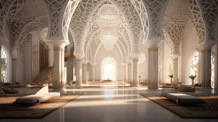 Minimalist Interior of Mosque Architecture