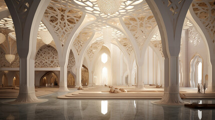 Minimalist Interior of Mosque Architecture