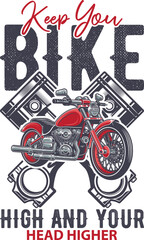 Motor Cycle T-Shirt  Design, Motor Cycle Retro T-Shirt  Design
