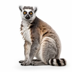 lemur isolated in a white background
