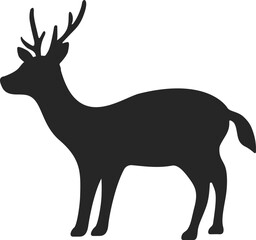 鹿のシルエットのイラスト
