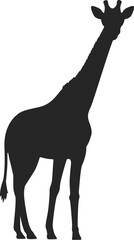 キリンのシルエットのイラスト