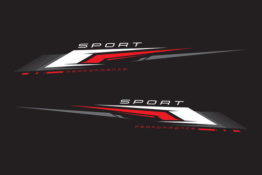 Wrap Design For Car vectors. Sports stripes, car stickers black color. Racing decals for tuning _20230824