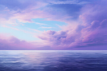 Naklejka na ściany i meble purple sky and sea