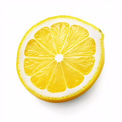 lemon slice isolated on white background