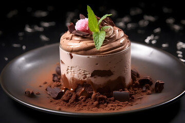 Chocolate Mousse, airy chocolate delight, a fluffy indulgence