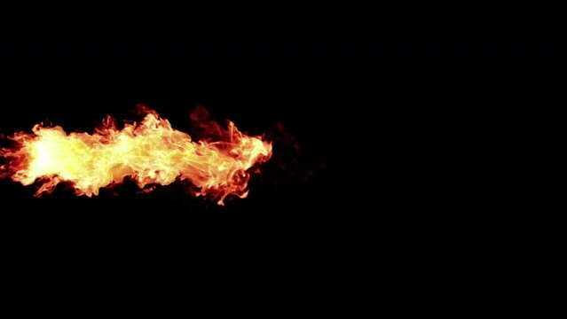 Fire Pillar on Black Background